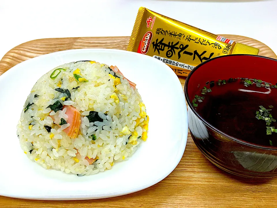 ハムとほうれん草のチャーハン|marichさん