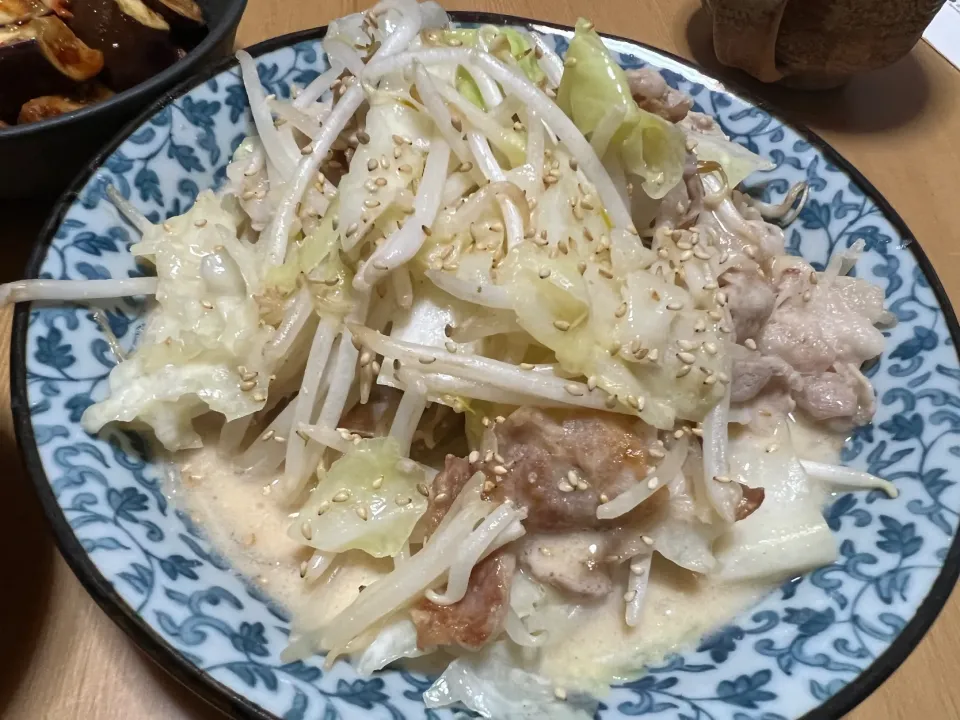 Snapdishの料理写真:豚バラともやしのちゃんぽん風呂|ハルのただ飯さん