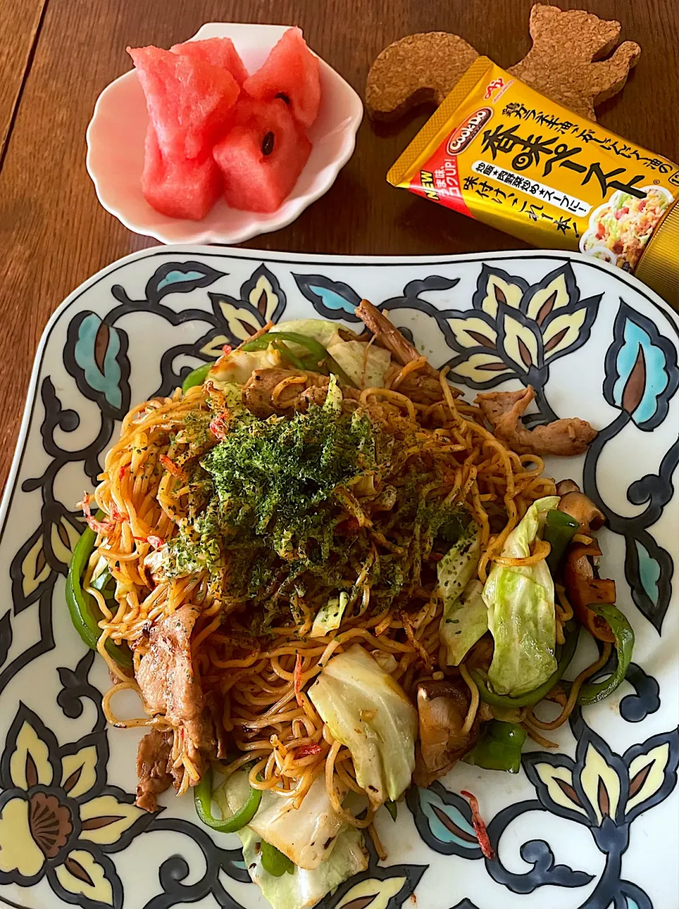 ブランチ♯焼きそば♯香味ペースト|小松菜さん