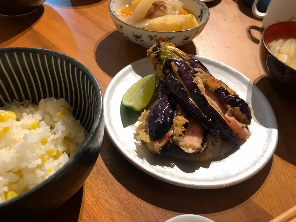 Snapdishの料理写真:ナスのハムカツ|takosさん