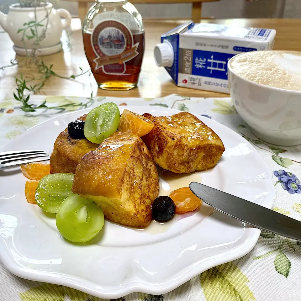 Snapdishの料理写真:甘酒食パンからの甘酒フレンチトースト|sakurakoさん