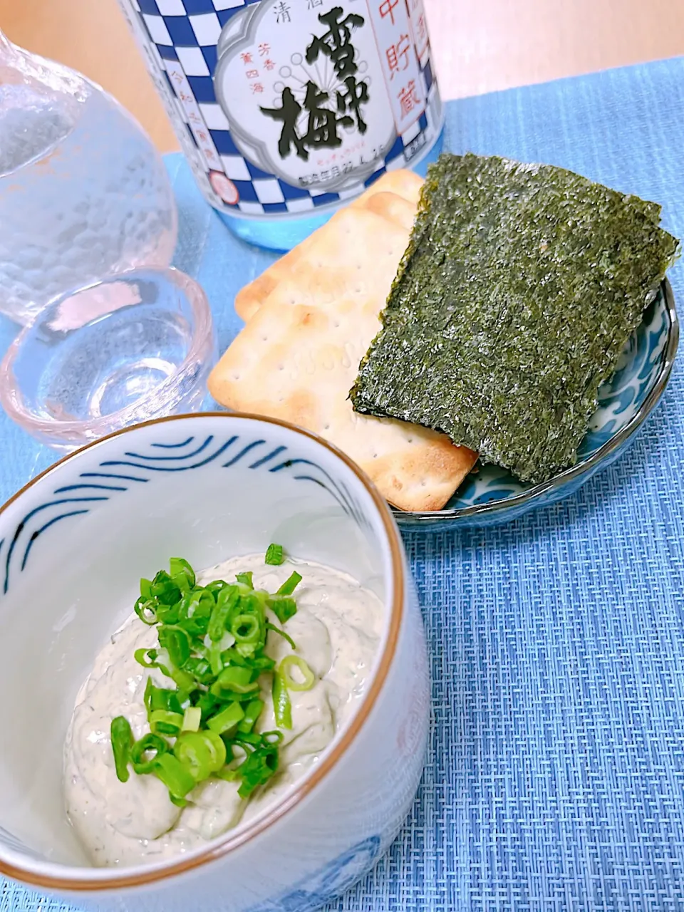 カニ味噌柚子胡椒マスカルポーネと日本酒（雪中梅）|Sさん