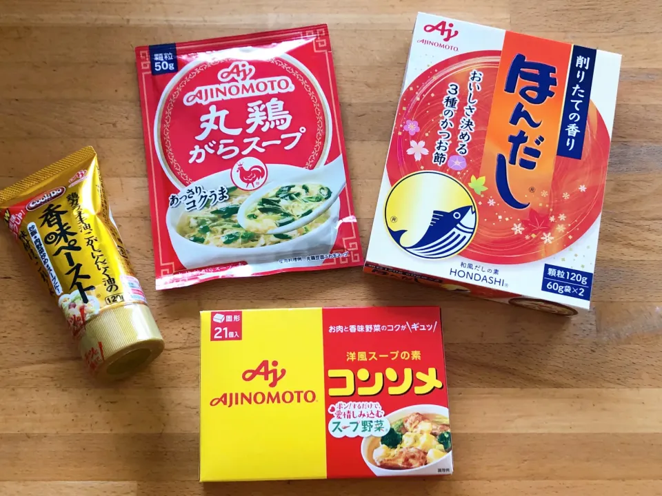 Snapdishの料理写真:味の素(株) 人気の4商品セット🎵|kiyominさん