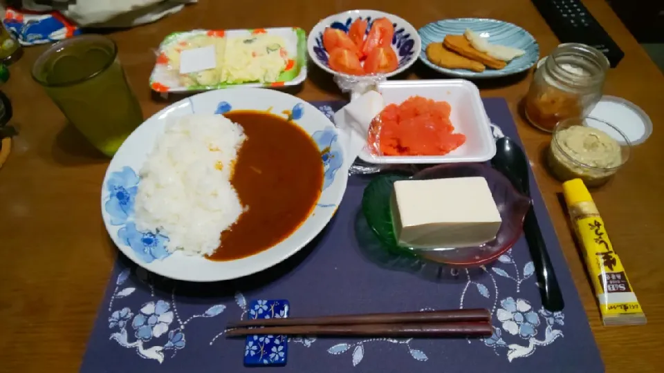 カレーライスと鈴廣のあげかま(夕飯)|enarinさん