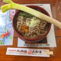 Snapdishの料理写真:大内宿に行ってきた✨有名なネギで食べるやつ|こむぎさん