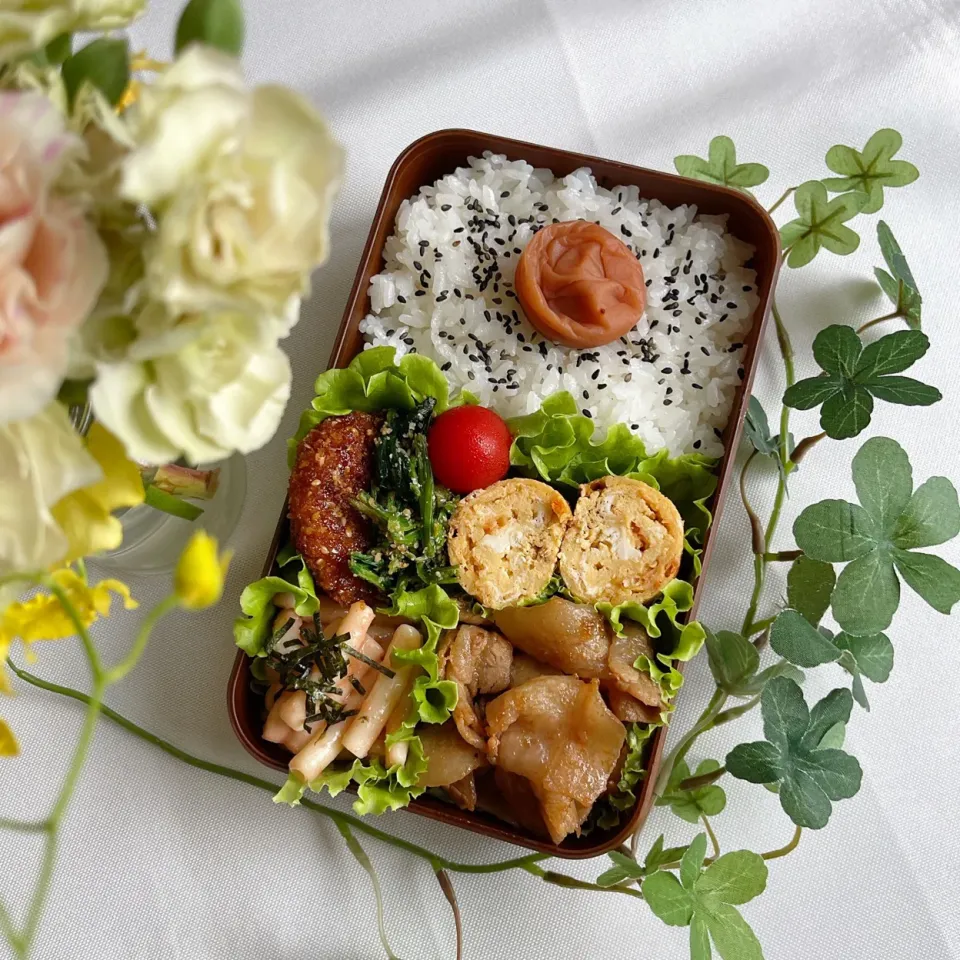 Snapdishの料理写真:8/22❤︎主人のお弁当🌱|Makinsさん