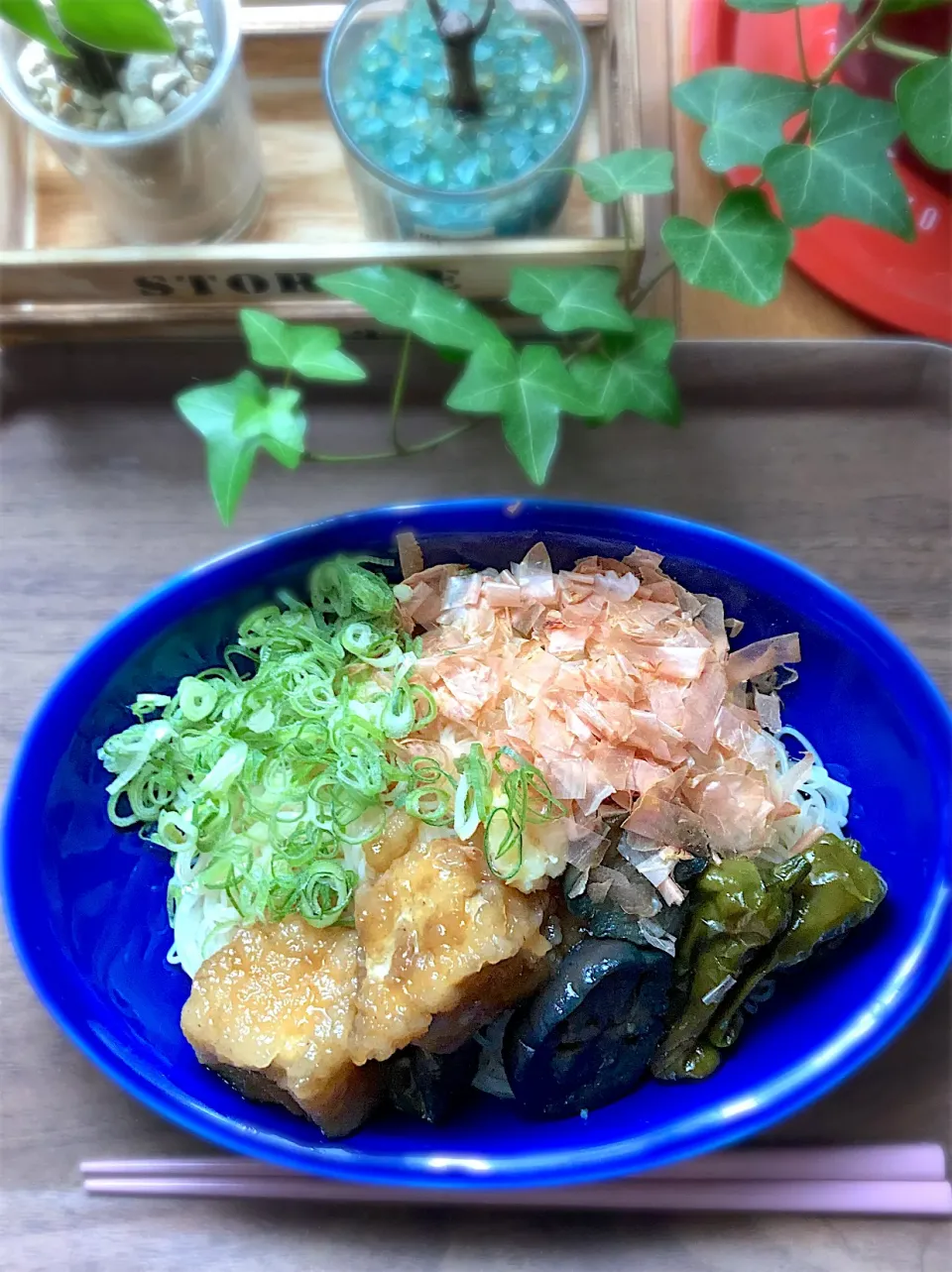 揚げだし豆腐と野菜のそうめん🍆🫑|gunlove❤さん