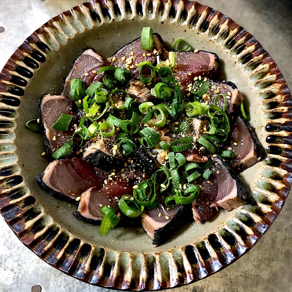 鰹のたたき、ピリ辛ごま油醤油😋|nao子さん