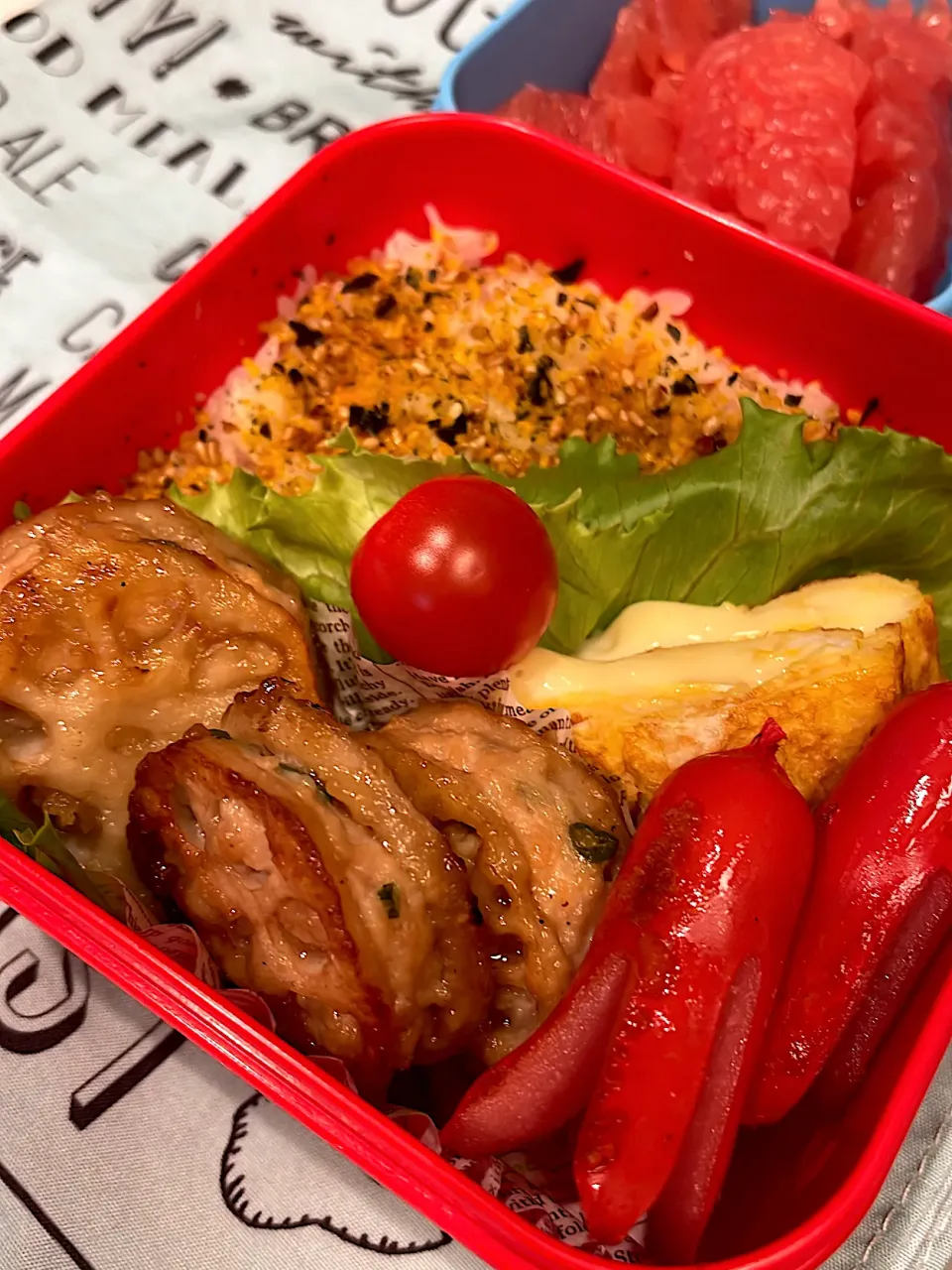 蓮根のはさみ焼き弁当|雑草シェリーさん