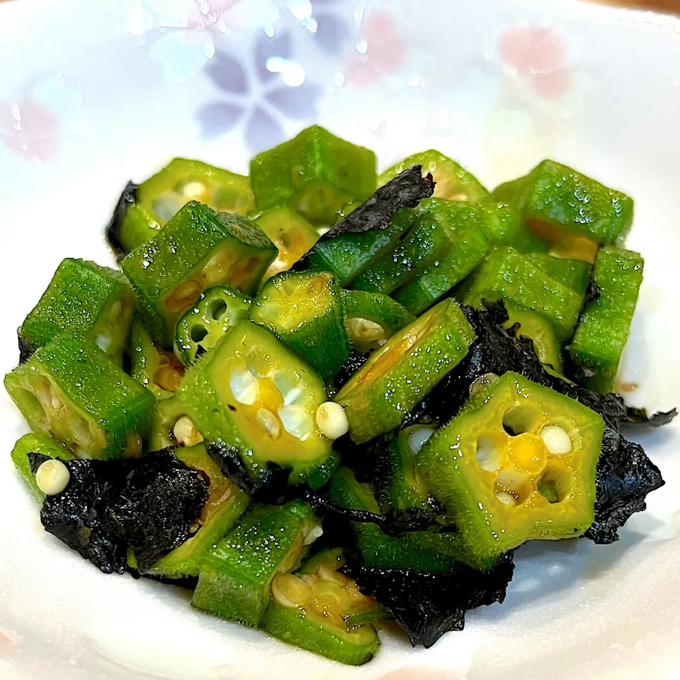 オクラのしょうが醤油和え|ちぃさん