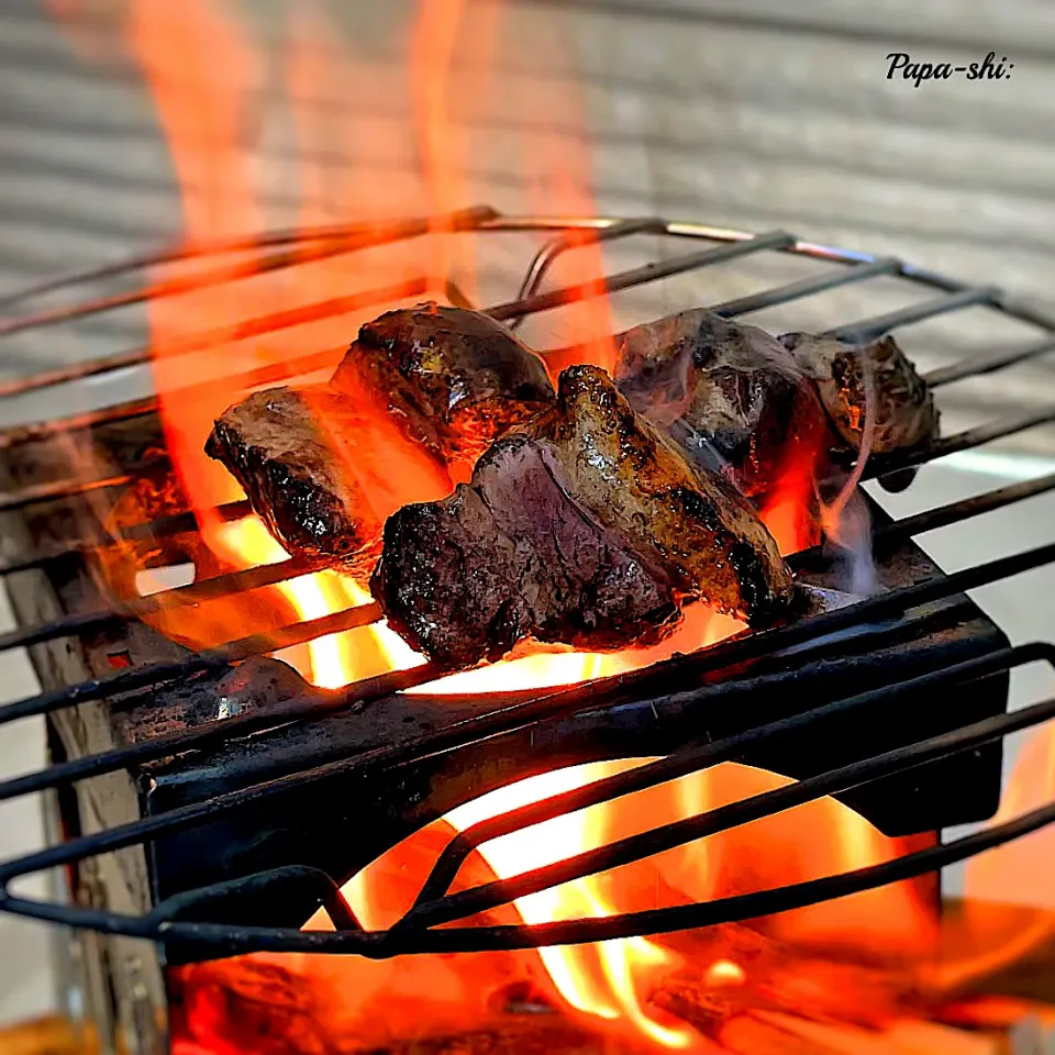 合鴨の炭火焼き風　1000日目|パパ氏さん