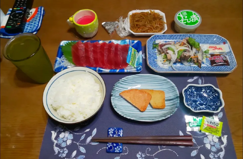 Snapdishの料理写真:大めばちまぐろのお造りと土佐造り(夕飯)|enarinさん