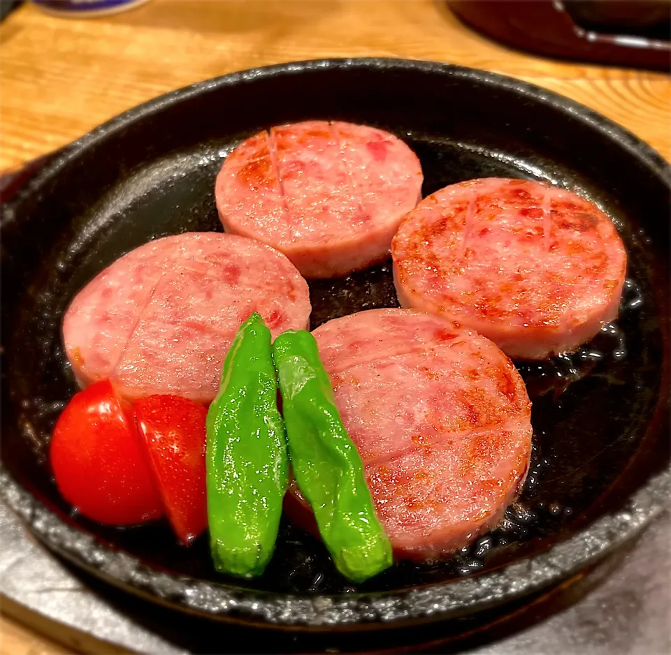 雲仙ハムの鉄板焼き|きっしーさん