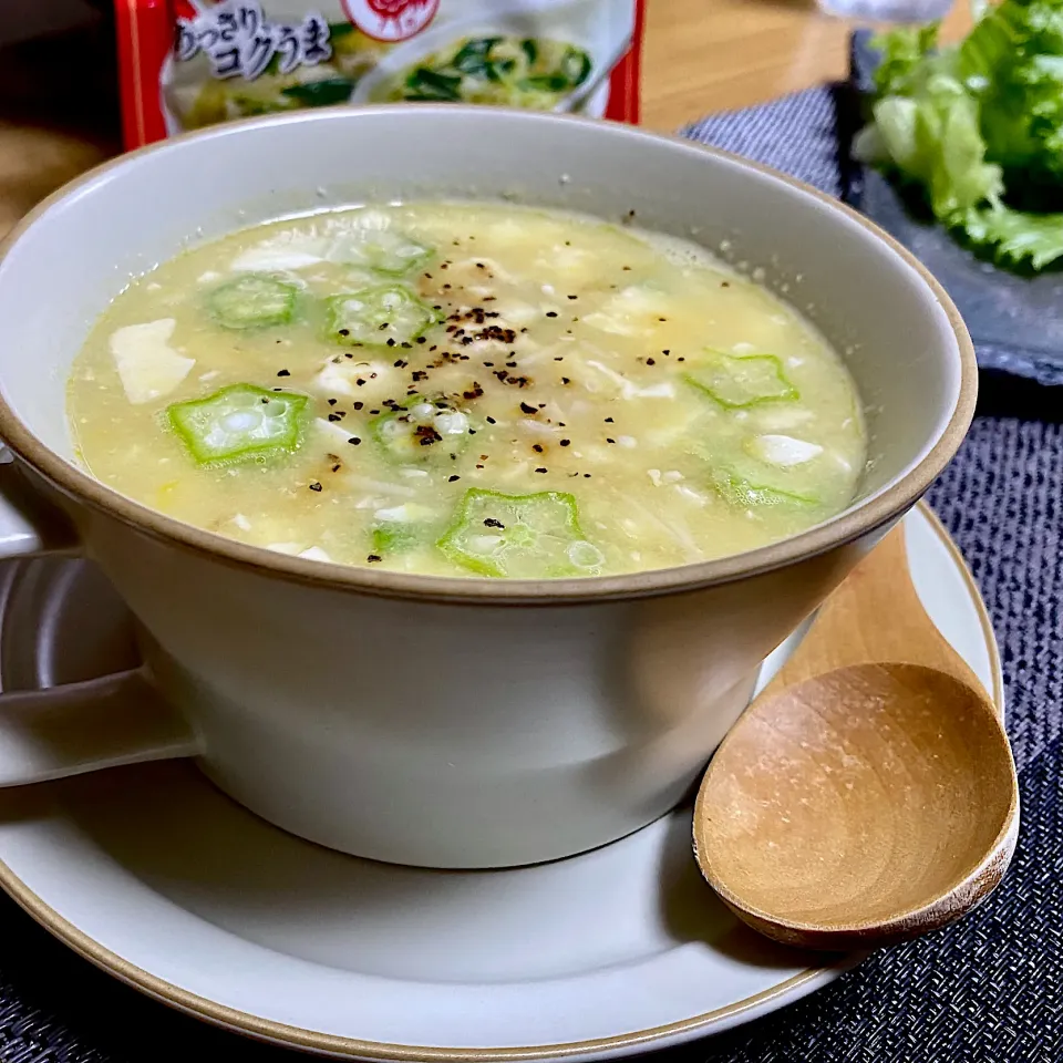 クリームコーン缶と豆腐で作る超簡単スープ|sakurakoさん