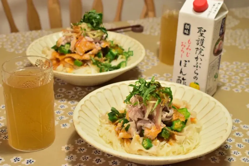 豚しゃぶそうめん、|うにんぱすさん