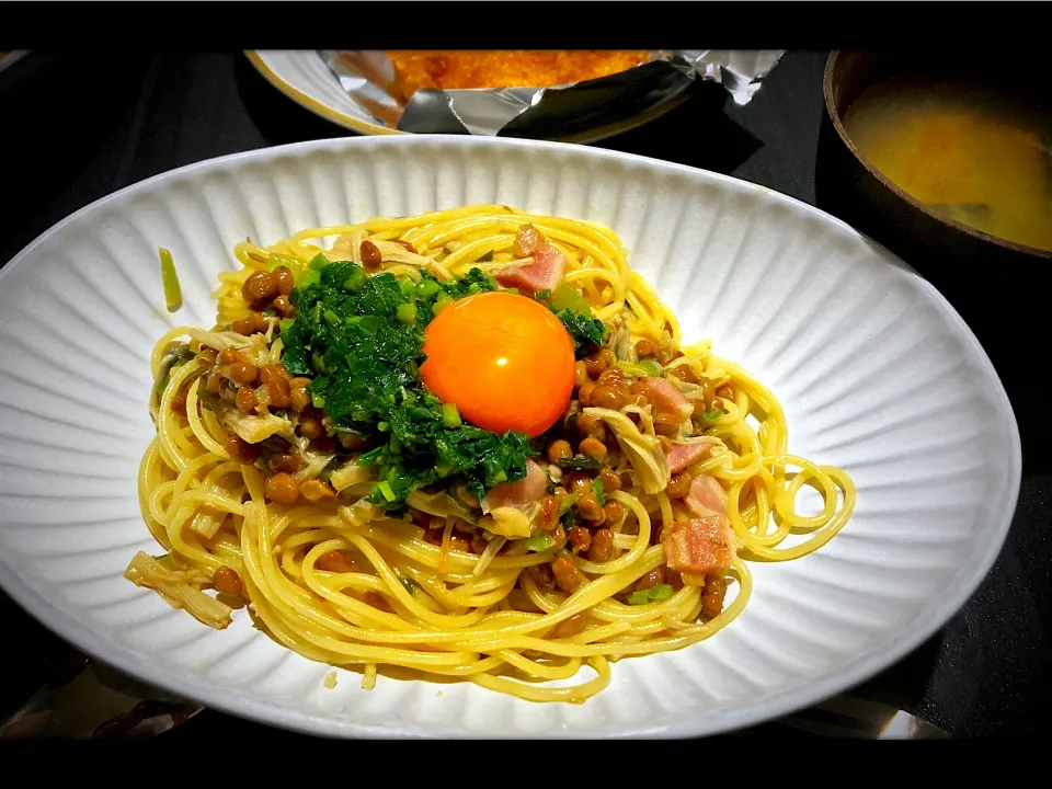 Snapdishの料理写真:納豆パスタ|翠さん