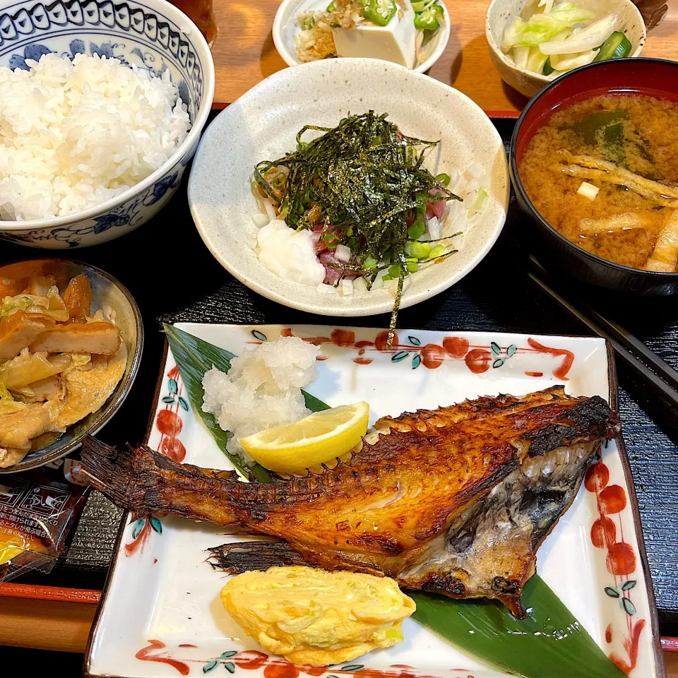 あかうお粕漬定食＋納豆@わさび(月島)|塩豚骨さん