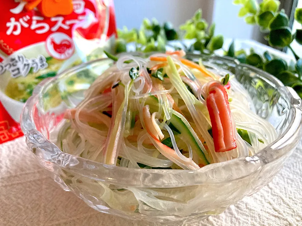 Snapdishの料理写真:＊がらスープで春雨サラダ🥗＊|＊抹茶＊さん