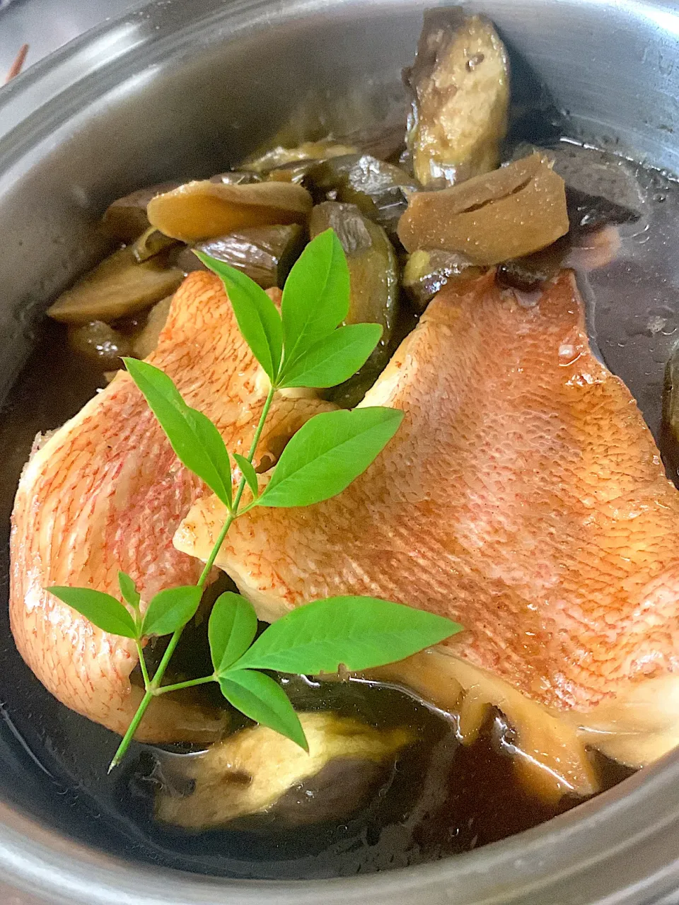 赤魚煮付けと茄子の煮浸し|のぶさん