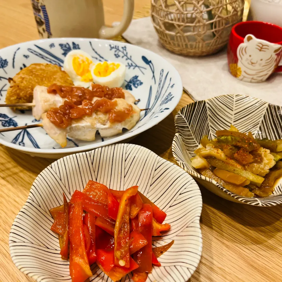 ささみ焼き鳥と副菜|yuuukaさん