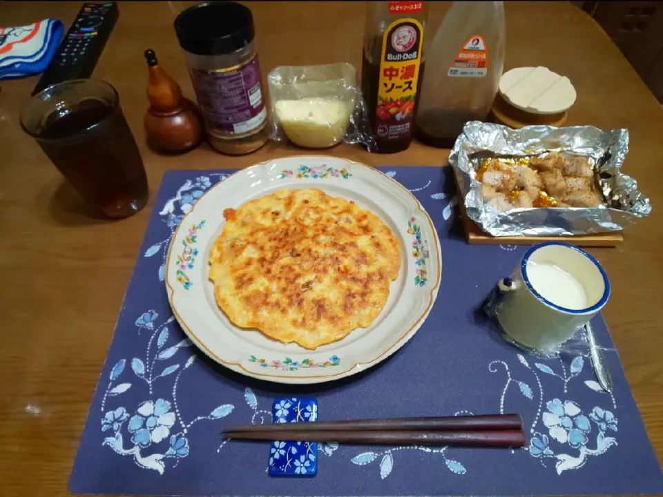 パリパリ焼き(お好み焼き)(朝ご飯)|enarinさん