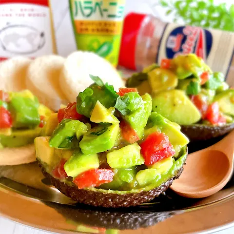 「刻みハラペーニョ（チューブ）」を使ってみたSnapdishの料理・レシピ写真:ザクザクアボガド🥑のワカモレ(∩ˊᵕˋ∩) .ﾟ♡