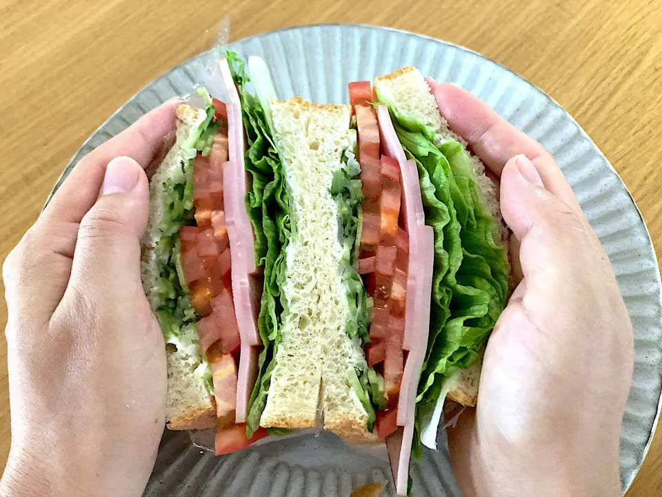 Snapdishの料理写真:＊甘酒食パンでゴーヤサンド🥪＊|＊抹茶＊さん