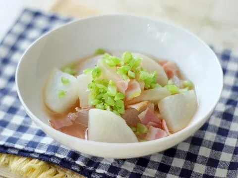 レンジで大根とベーコンのさっと煮|ヤマサ醤油公式アカウントさん