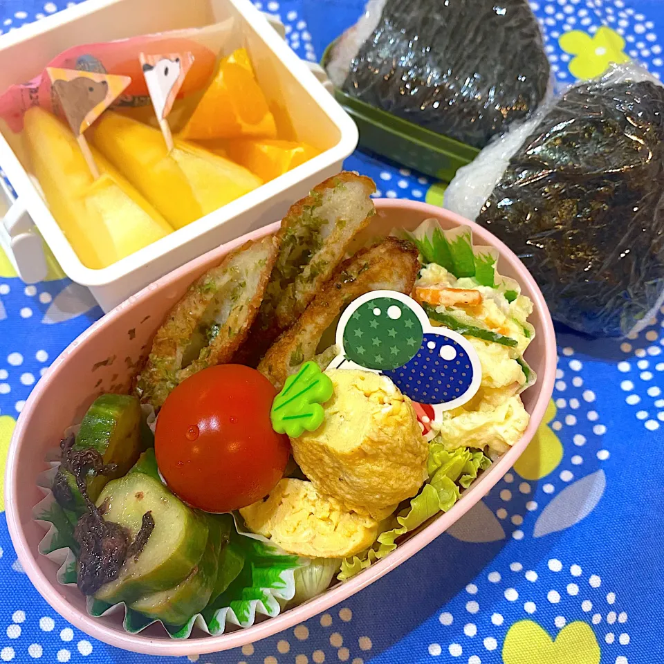 Snapdishの料理写真:😋今日の学童弁当🍙|moyukitaさん