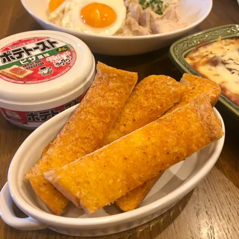 「ポテトースト ピザ風味」を使ってみたSnapdishの料理・レシピ写真:ポテトースト♫