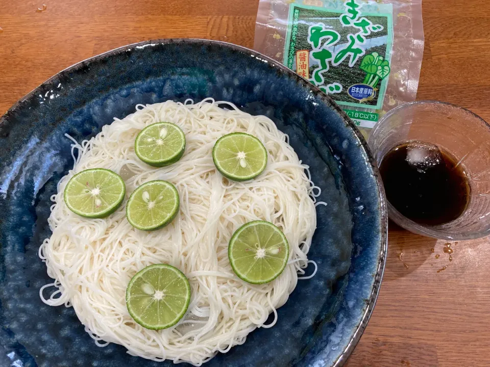 夏はコレ❣️ 素麺 with すだち|sakuramochiさん