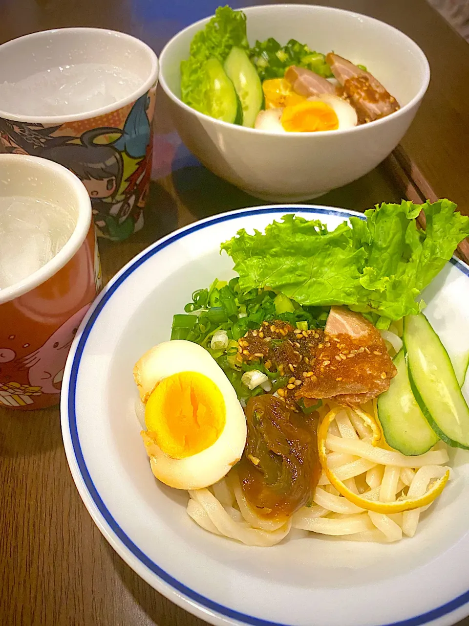 冷やしうどん　焼豚　煮卵|ch＊K*∀o(^^*)♪さん