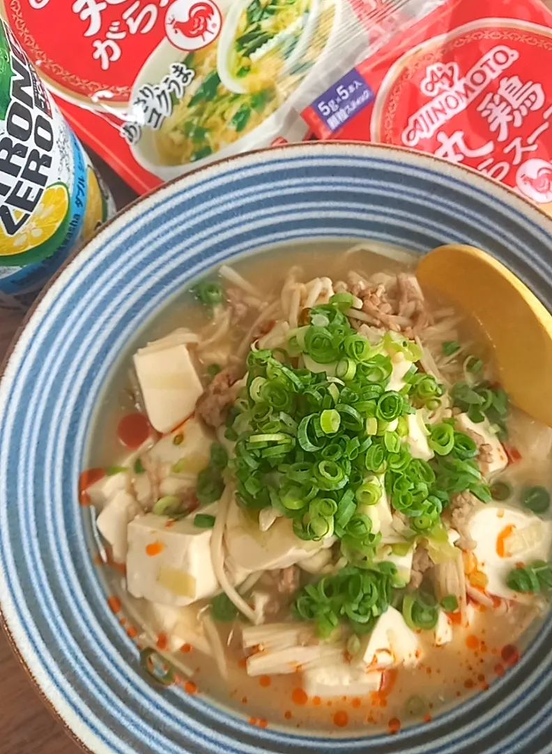 えのきと豆腐の白麻婆|まりおさん