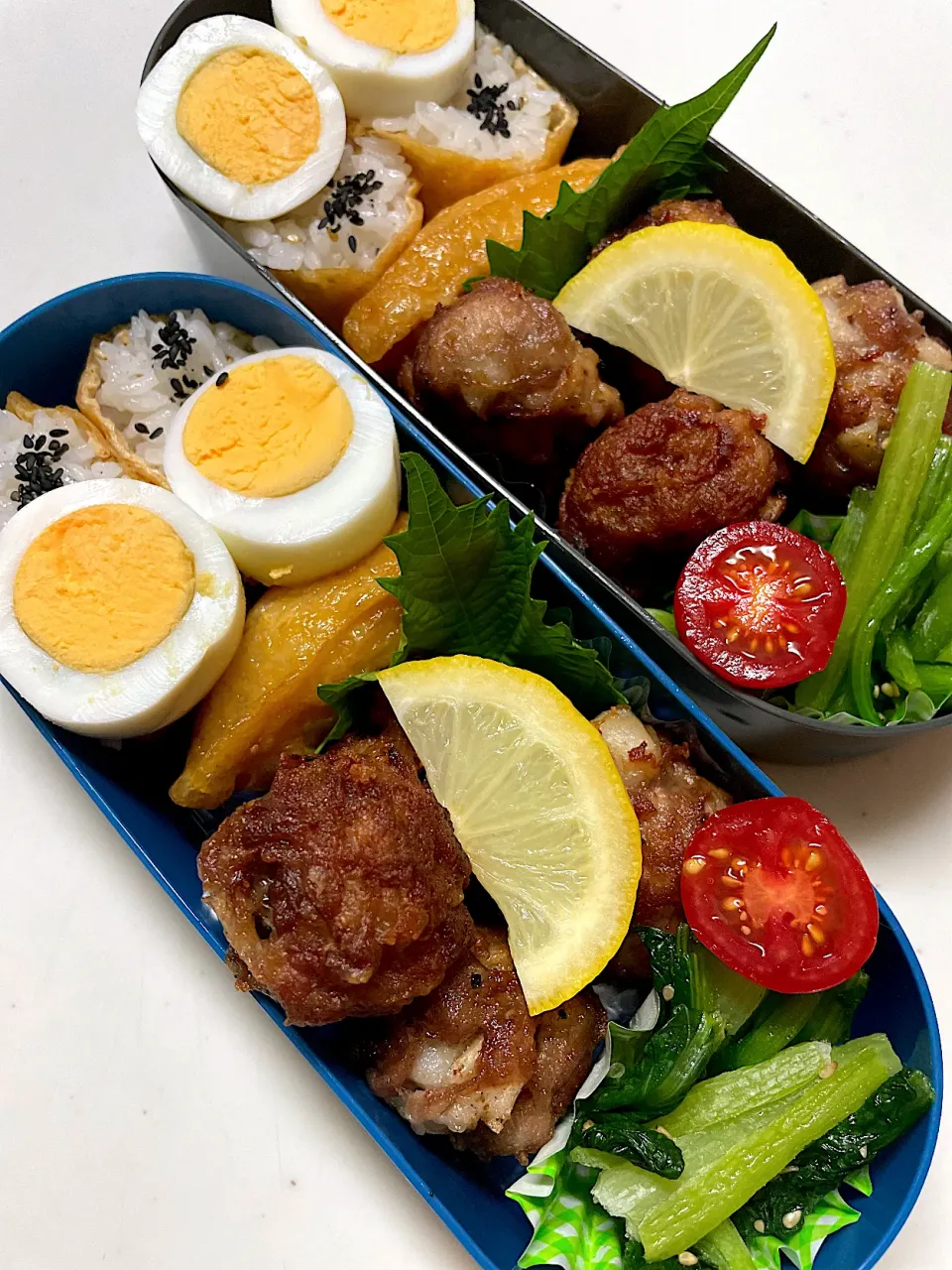 豚コマの唐揚げと稲荷弁当|ＭＡＲＵＥ家の食卓さん