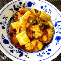 冷凍焼売の麻婆豆腐