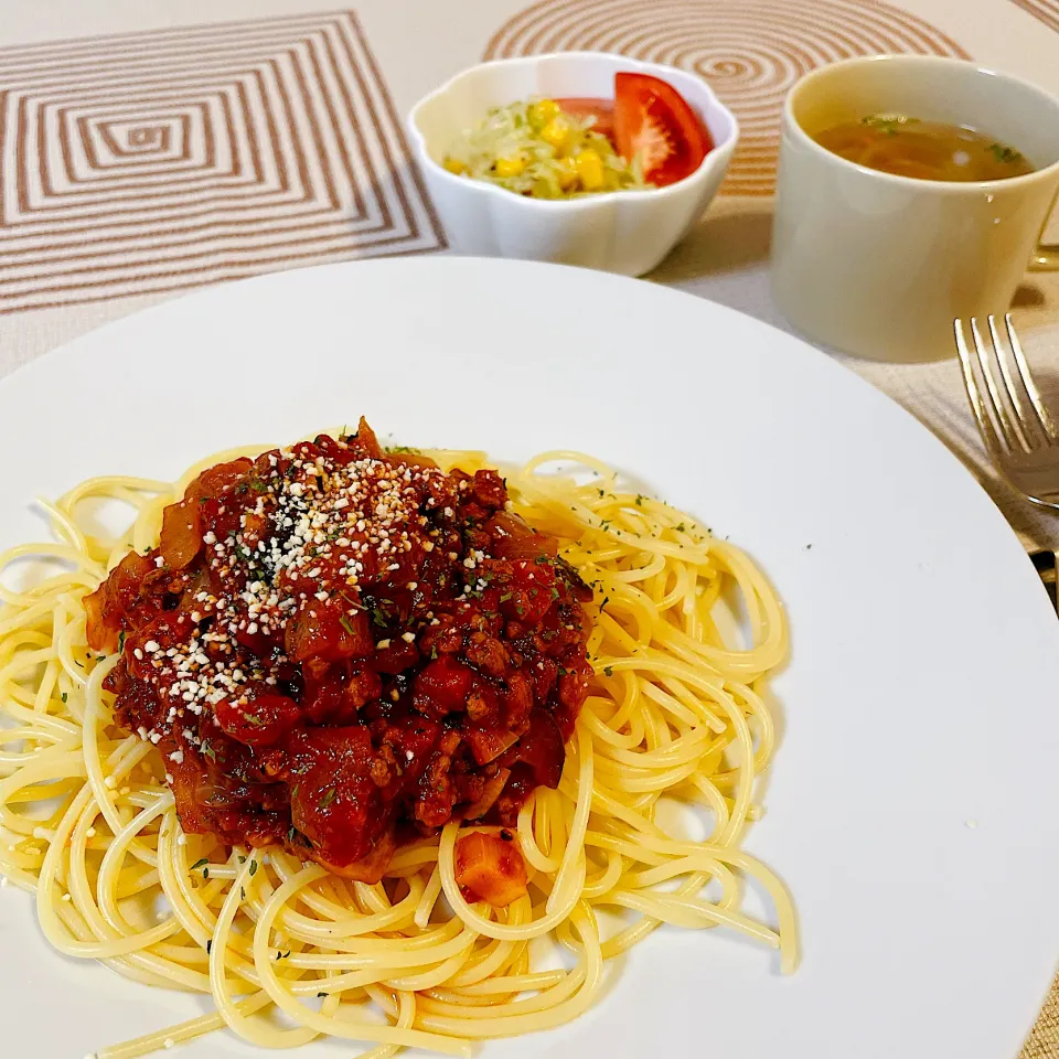 Snapdishの料理写真:茄子ミートソースパスタ|Norikoさん