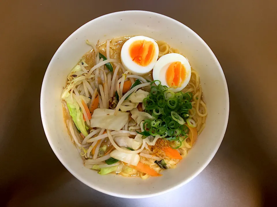 自家製 ラ王味噌ラーメン|ばーさんさん