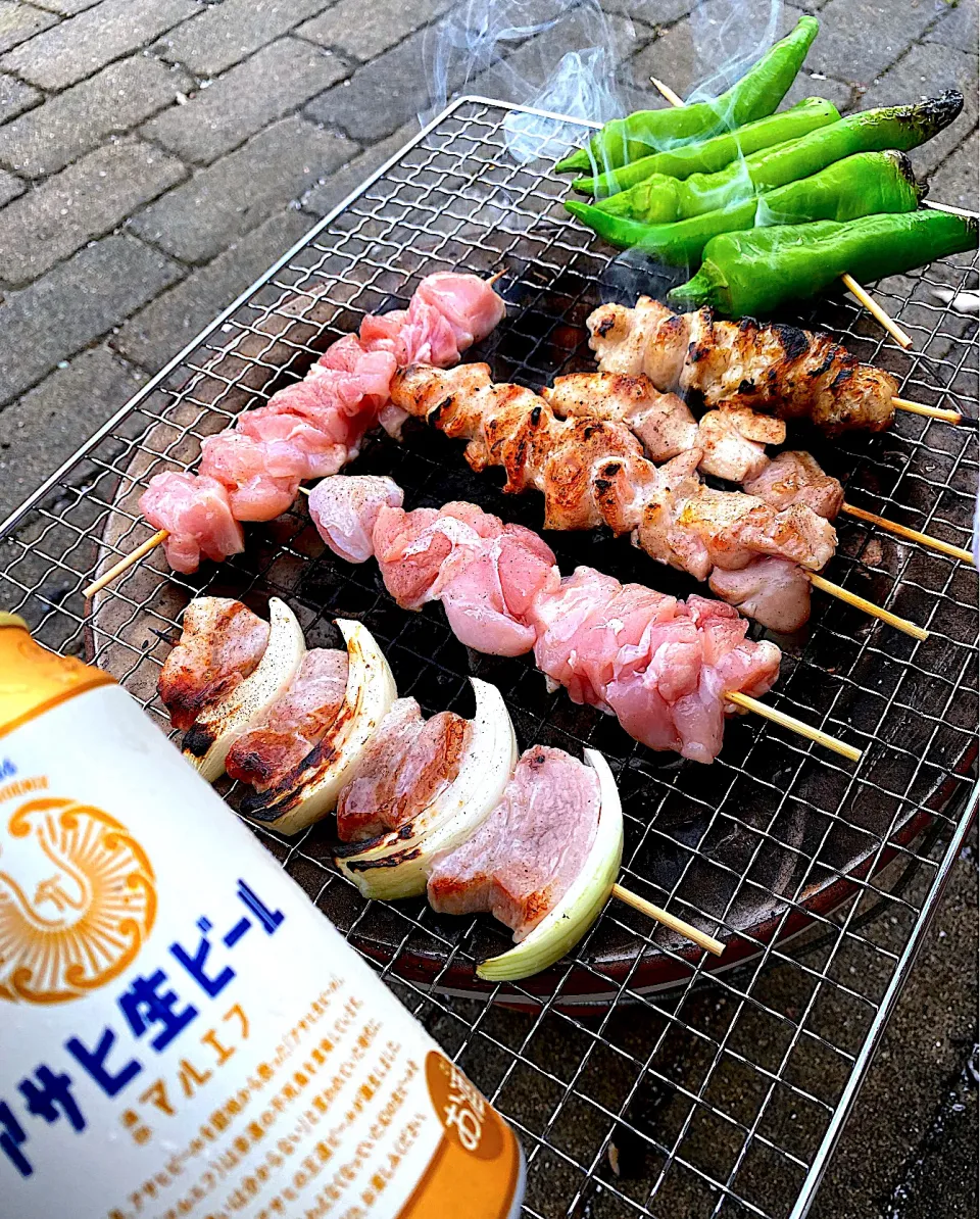 七輪で焼き鳥|ゆかりさん