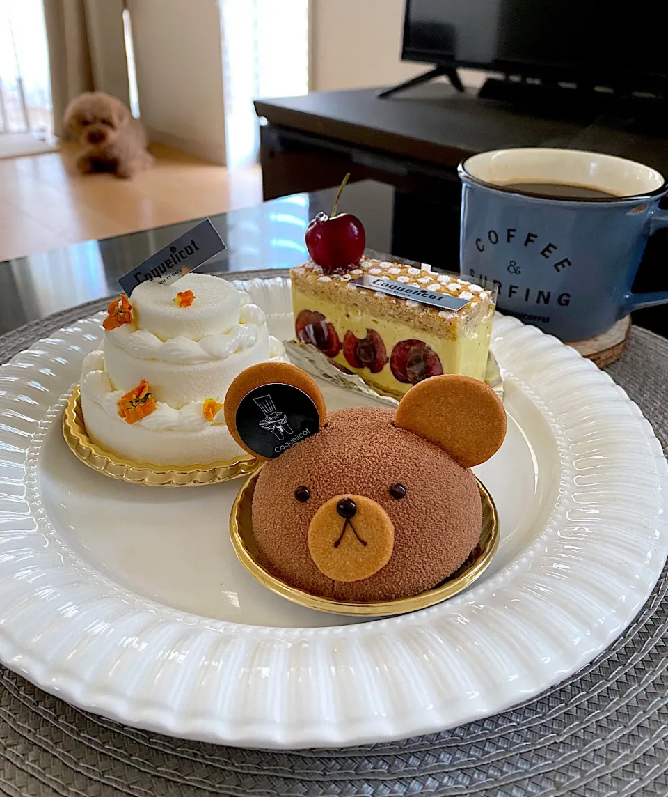 Snapdishの料理写真:大好きなケーキ屋さんのケーキ🐻|ゆかりさん