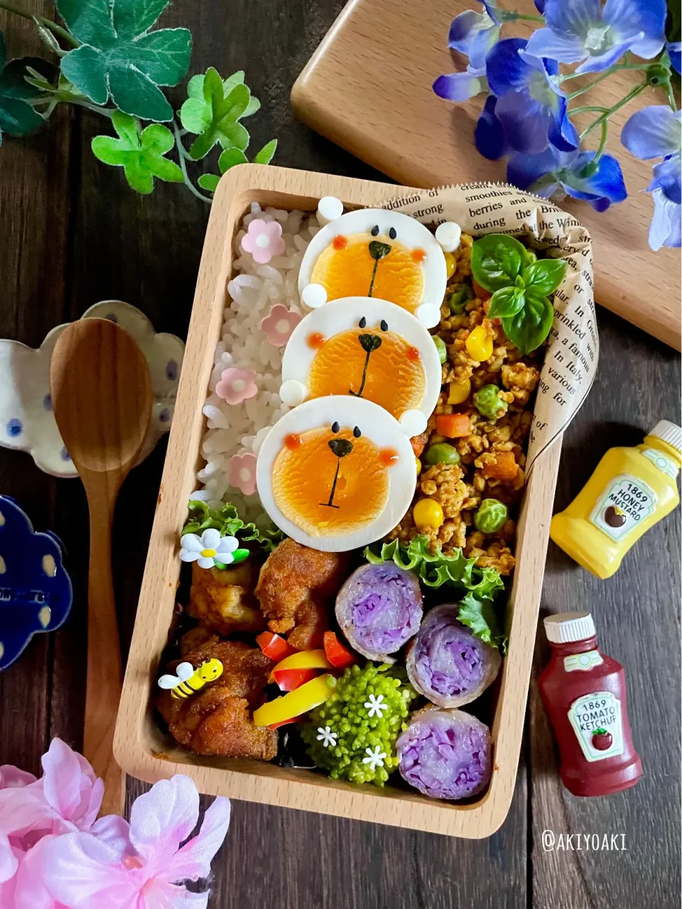 ドライカレー弁当|Akiyoෆ¨̮⑅さん