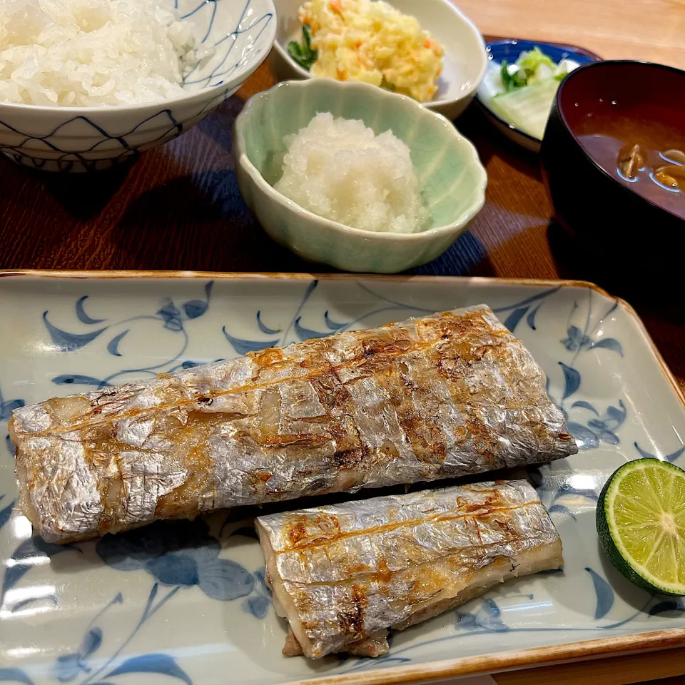 太刀魚塩焼き定食@ますや(月島)|塩豚骨さん