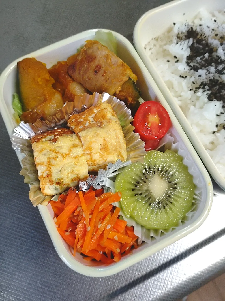 かぼちゃの肉巻き弁当|ぱんださん