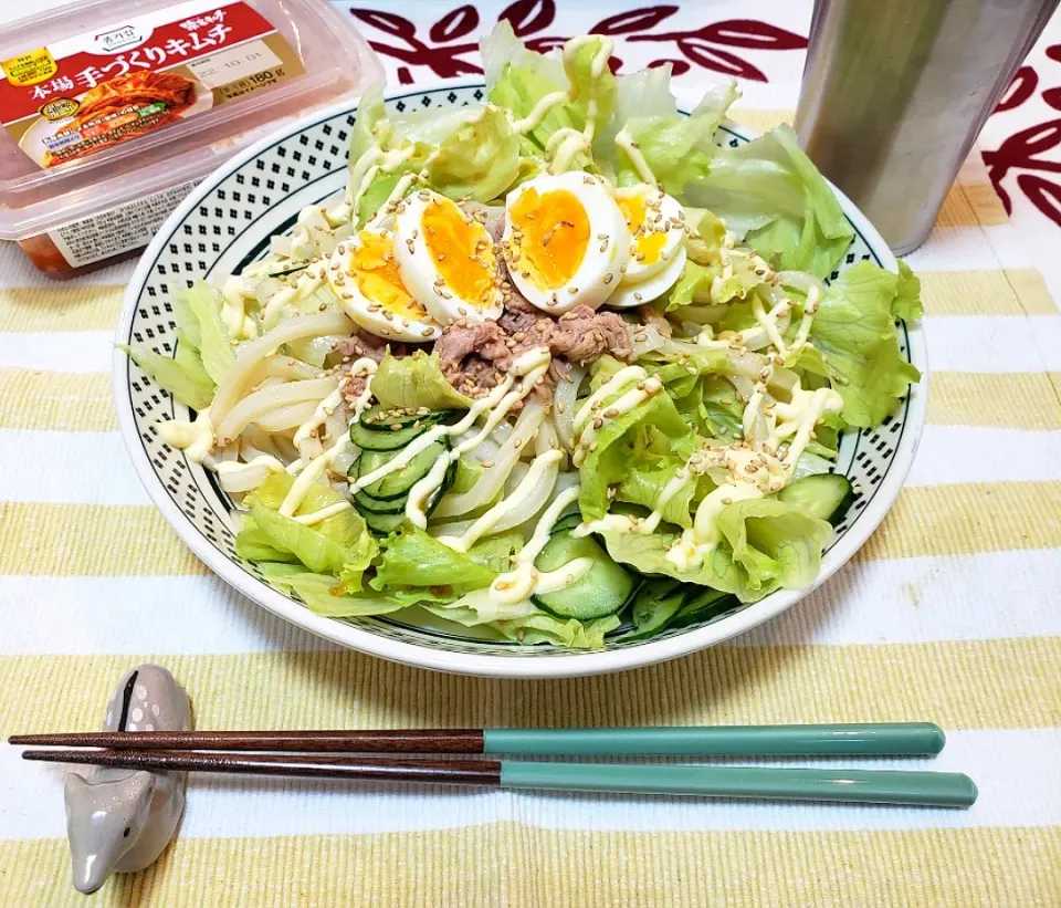 ひとり暮らしの夜ご飯
サラダうどん|keeijnsさん