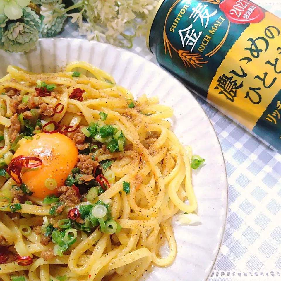 ロカボパスタ麺de台湾まぜそば風 ◡̈⋆|fumiさん