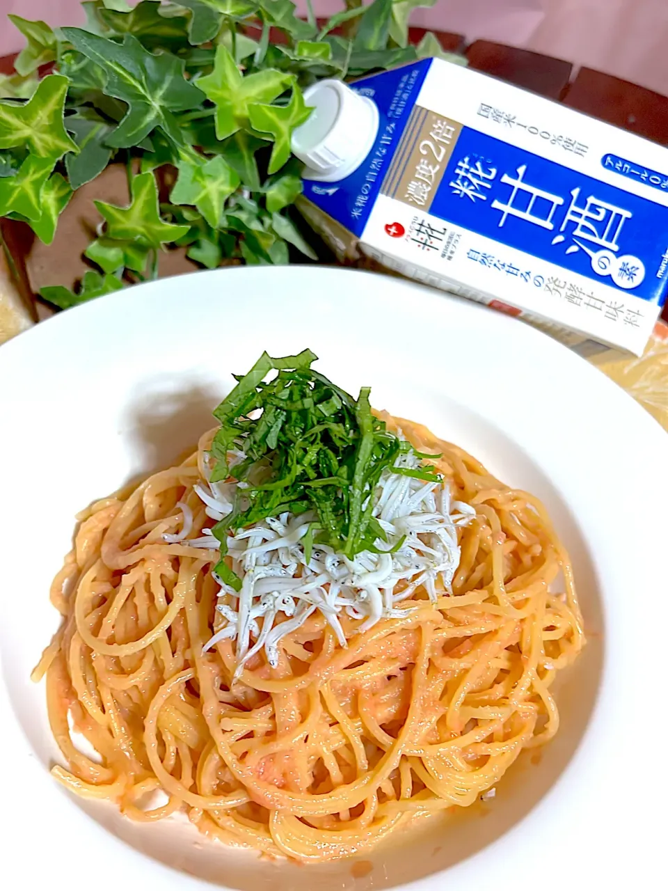 Snapdishの料理写真:糀甘酒の明太子クリームパスタ❤️|🌺🌺Foodie🌺🌺さん