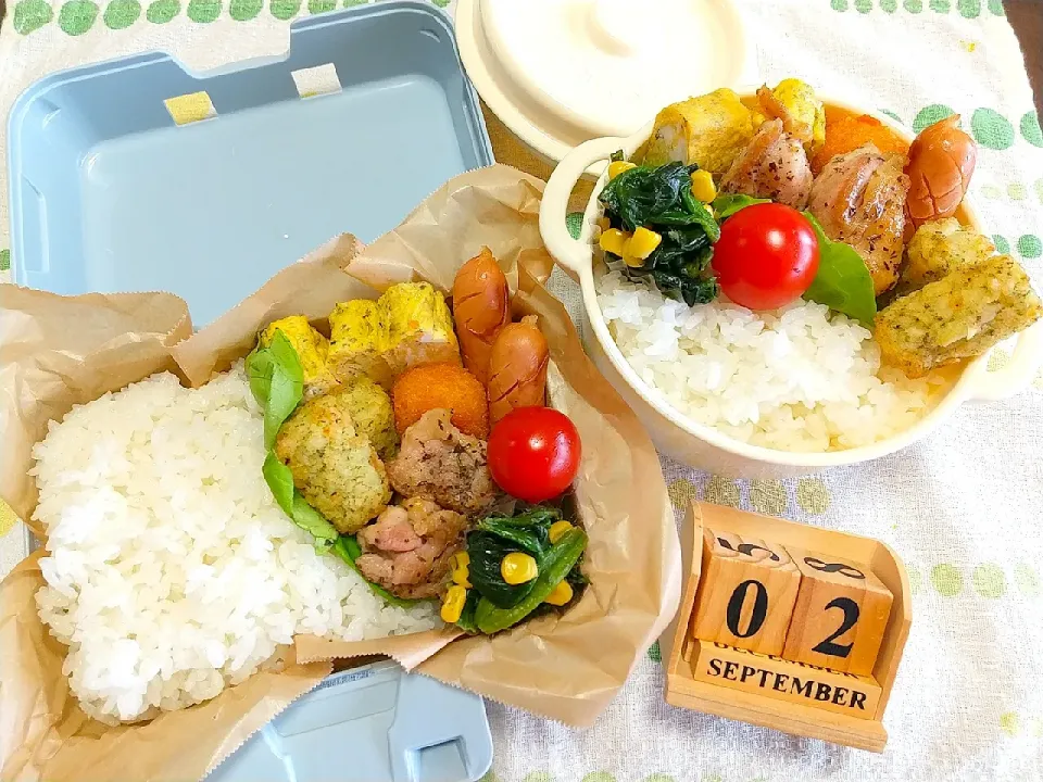 Snapdishの料理写真:🍱今日の息子達のお弁当|tomoさん