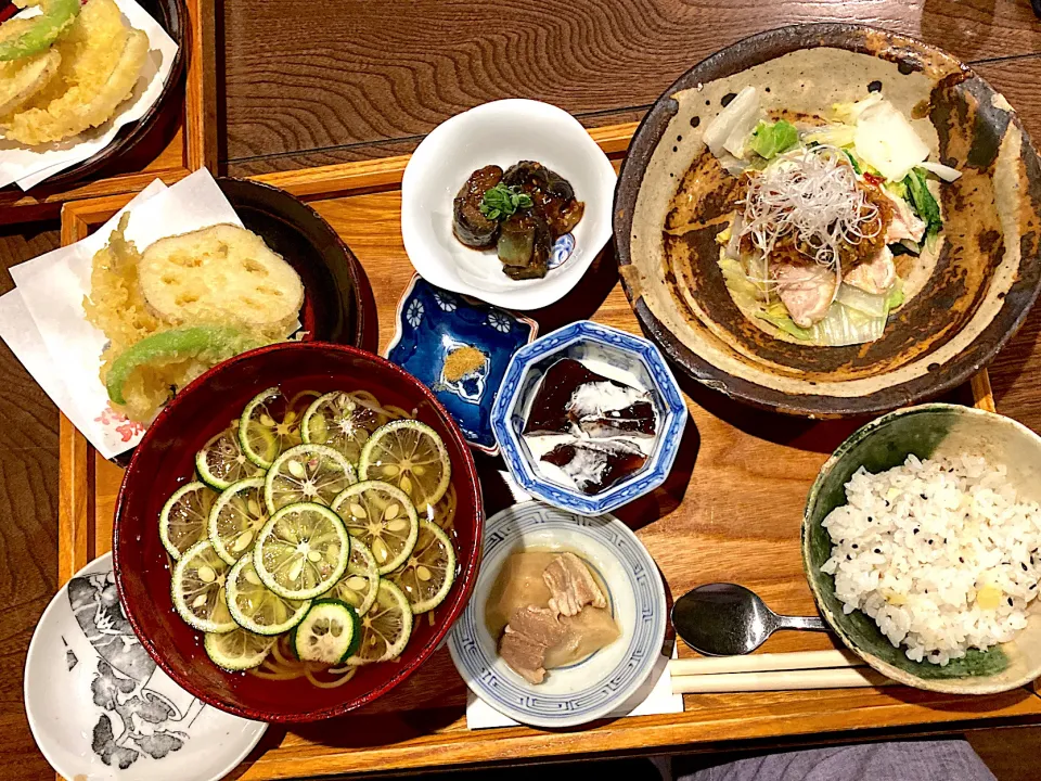 すだち蕎麦定食|ちぃさん