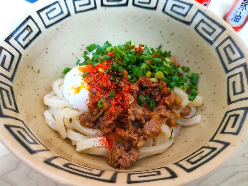 Snapdishの料理写真:肉味噌うどん|あきもんさん