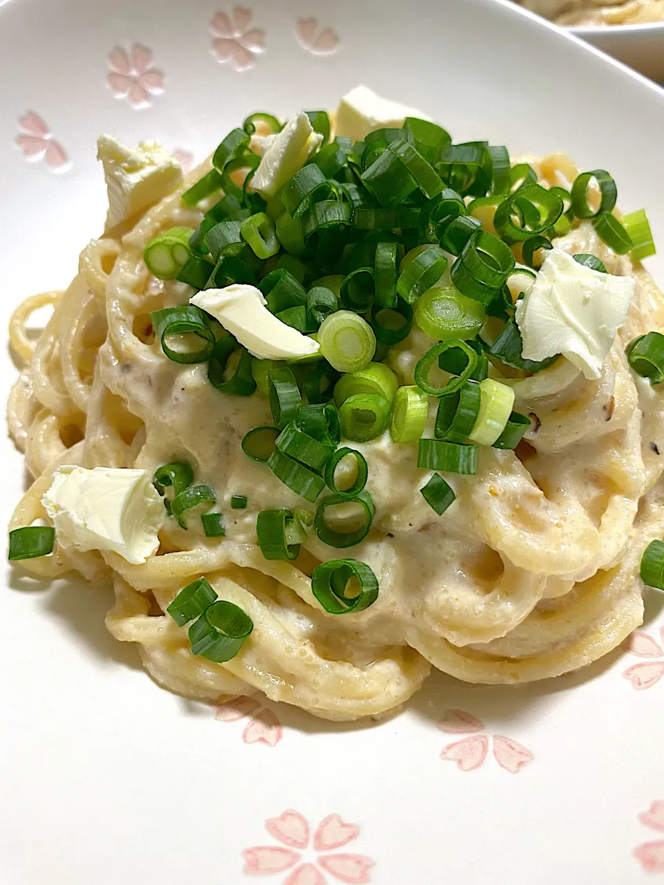 生クリーム不使用！豆腐のペーストで明太クリームパスタ|みぃ〜こさん