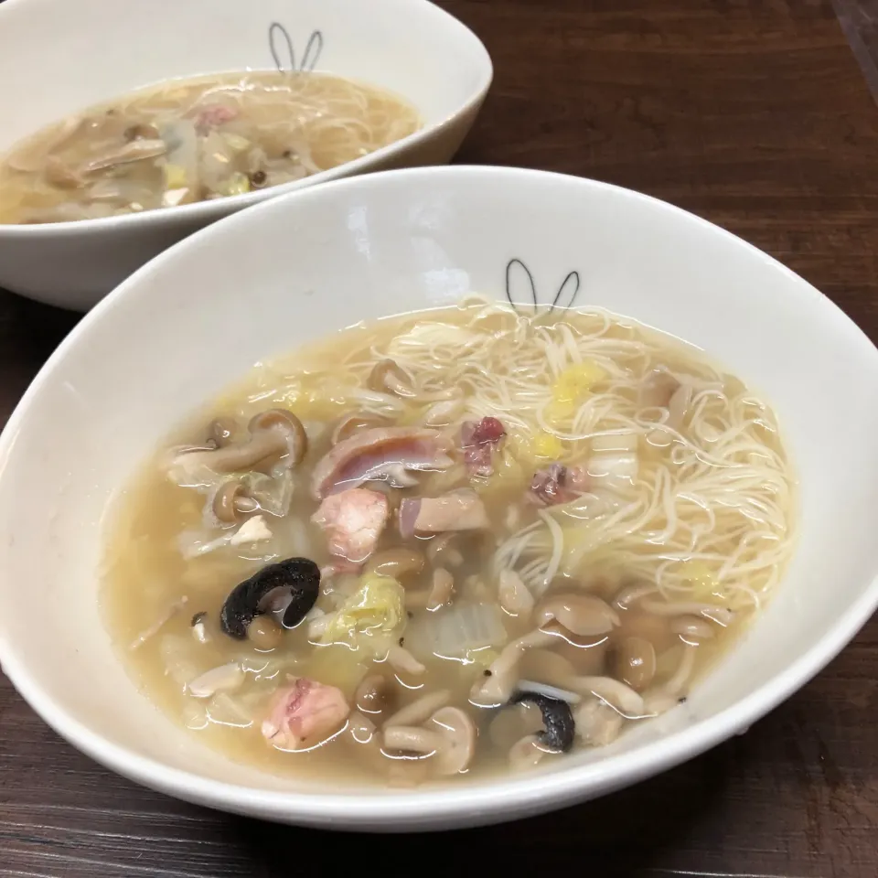 あんこう鍋🥘のシメ　素麺|henryさん